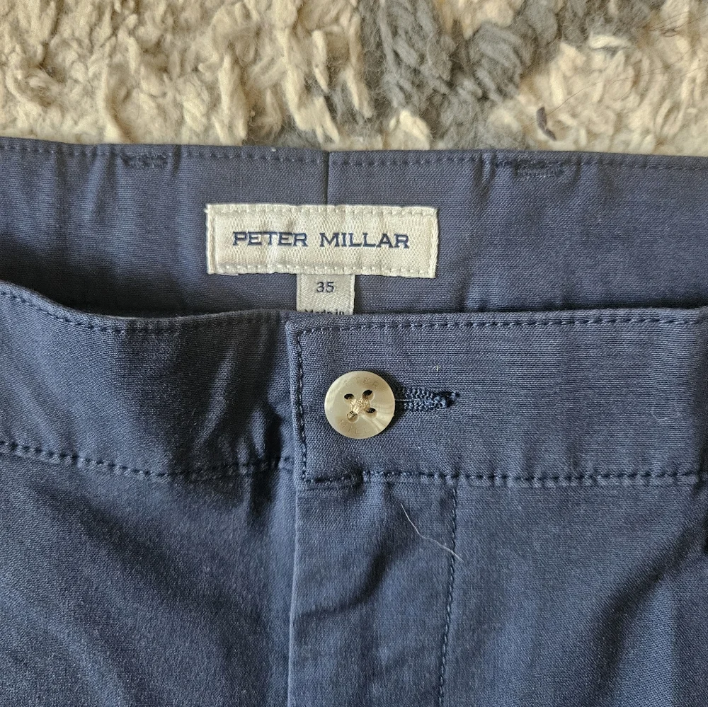 Peter Millar Crown Comfort Classic Fit Flat Front Shorts Size 35 - Picture 4 of 9